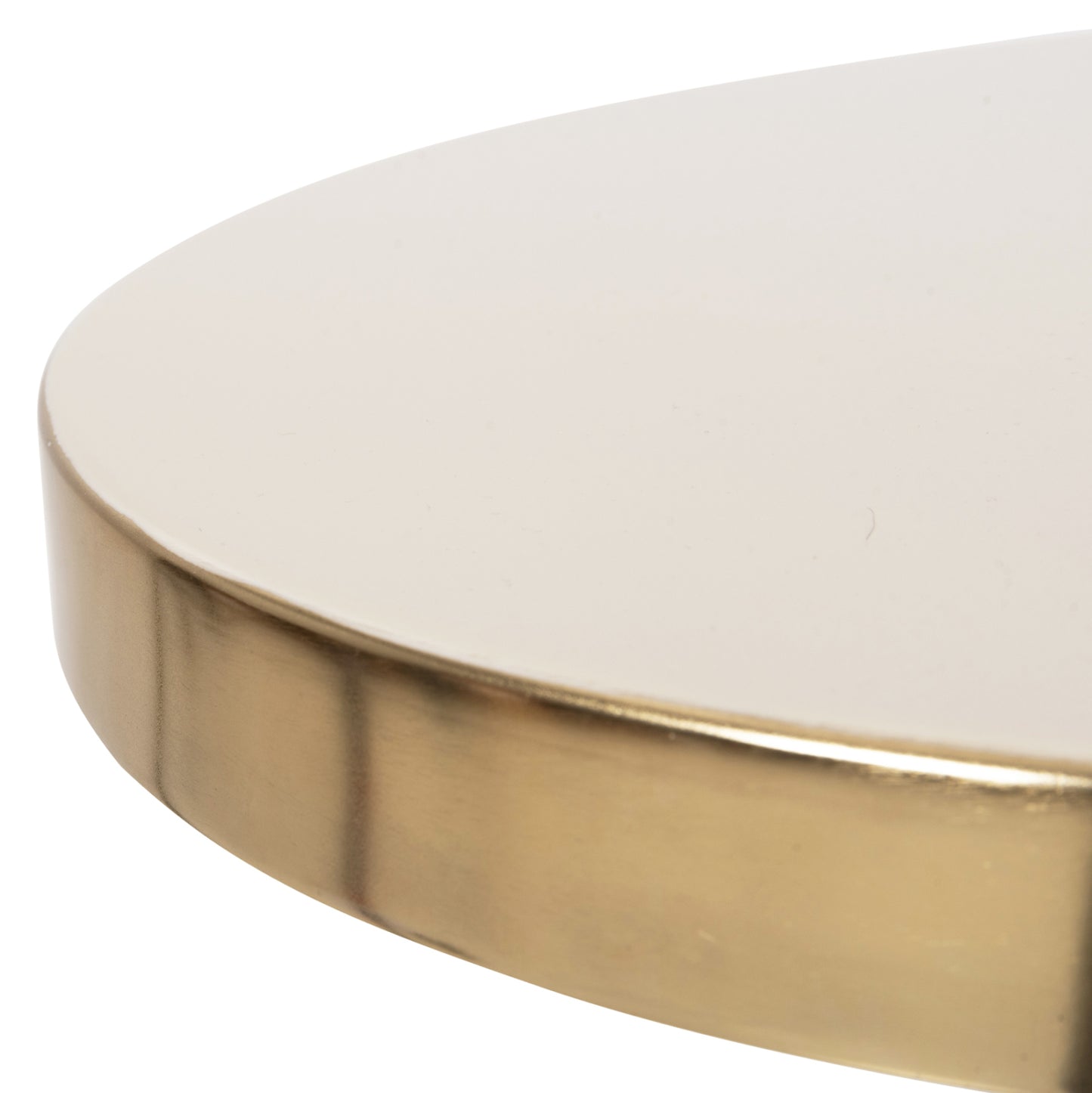 Side Table Ambur Hm4238.03 Metal In Ecru-gold Φ40,5x62hcm.