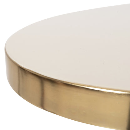 Side Table Ambur Hm4238.03 Metal In Ecru-gold Φ40,5x62hcm.