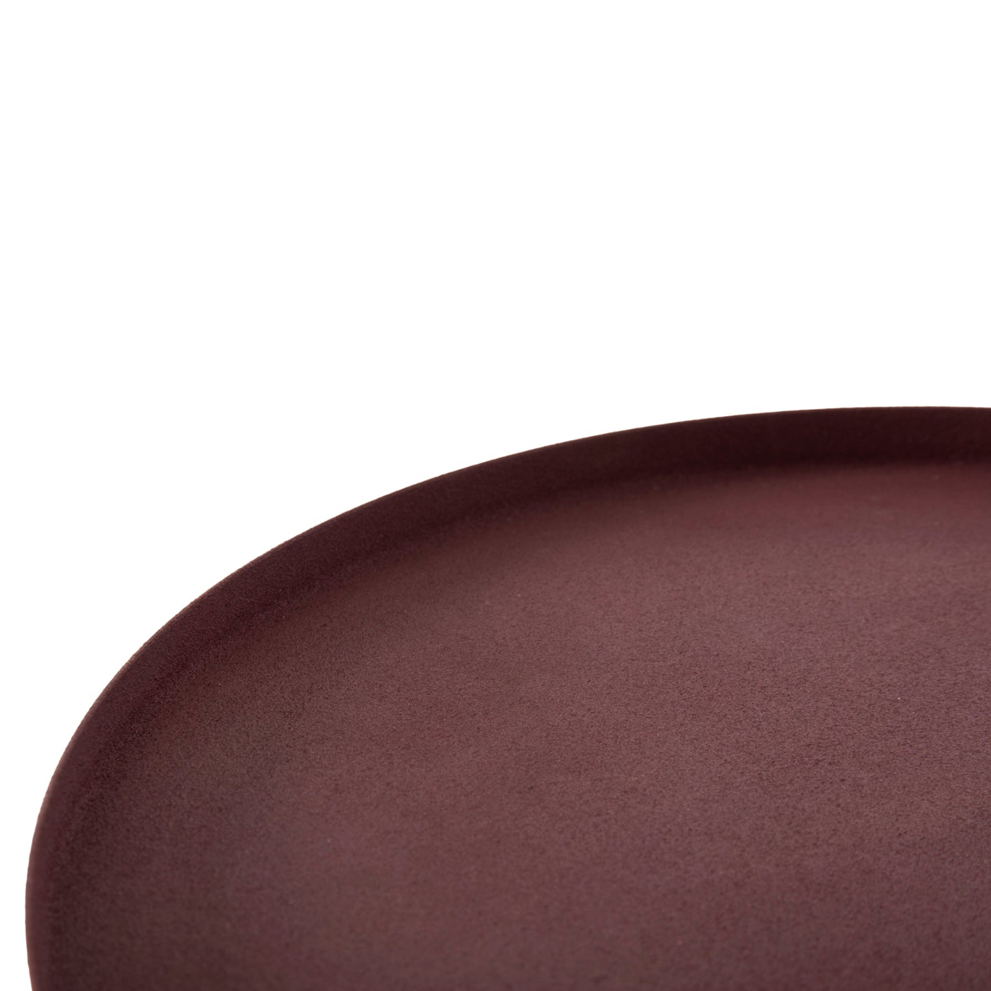 Side Table Punjab Hm4239.06 Metal In Brick Red-gold/brass Φ36x47hcm.