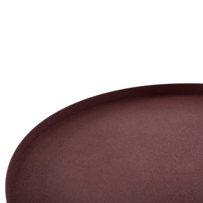 Side Table Punjab Hm4239.06 Metal In Brick Red-gold/brass Φ36x47hcm.