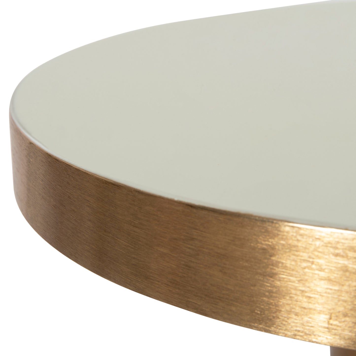 Side Table Erode Hm4243.07 Metal In Light Green-gold Φ40,5x48hcm.