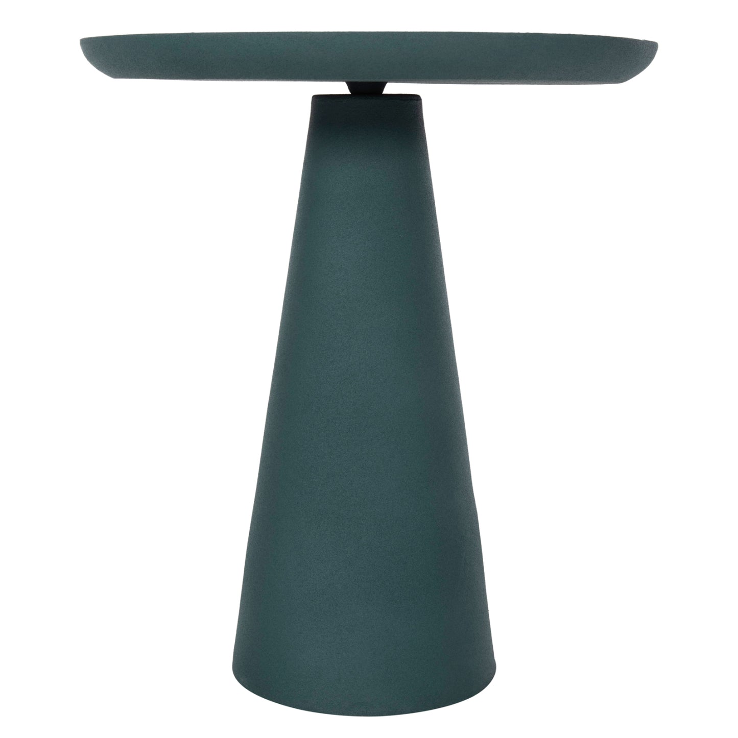 Side Table Delcon Hm4246.03 Metal In Green Φ45x51,5hcm.