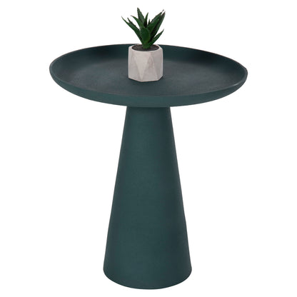 Side Table Delcon Hm4246.03 Metal In Green Φ45x51,5hcm.