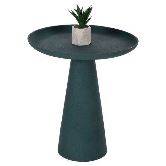Side Table Delcon Hm4246.03 Metal In Green Φ45x51,5hcm.