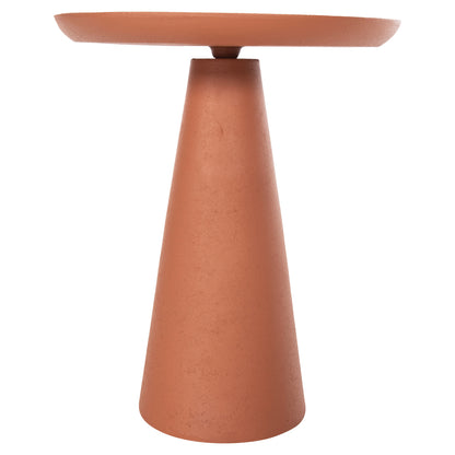 Side Table Delcon Hm4247.06 Metal In Orange Φ39,5x47hcm.