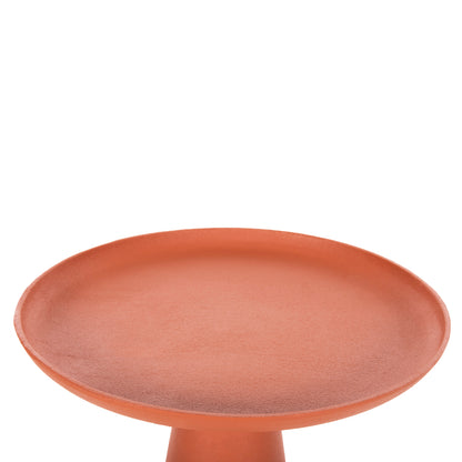 Side Table Delcon Hm4247.06 Metal In Orange Φ39,5x47hcm.
