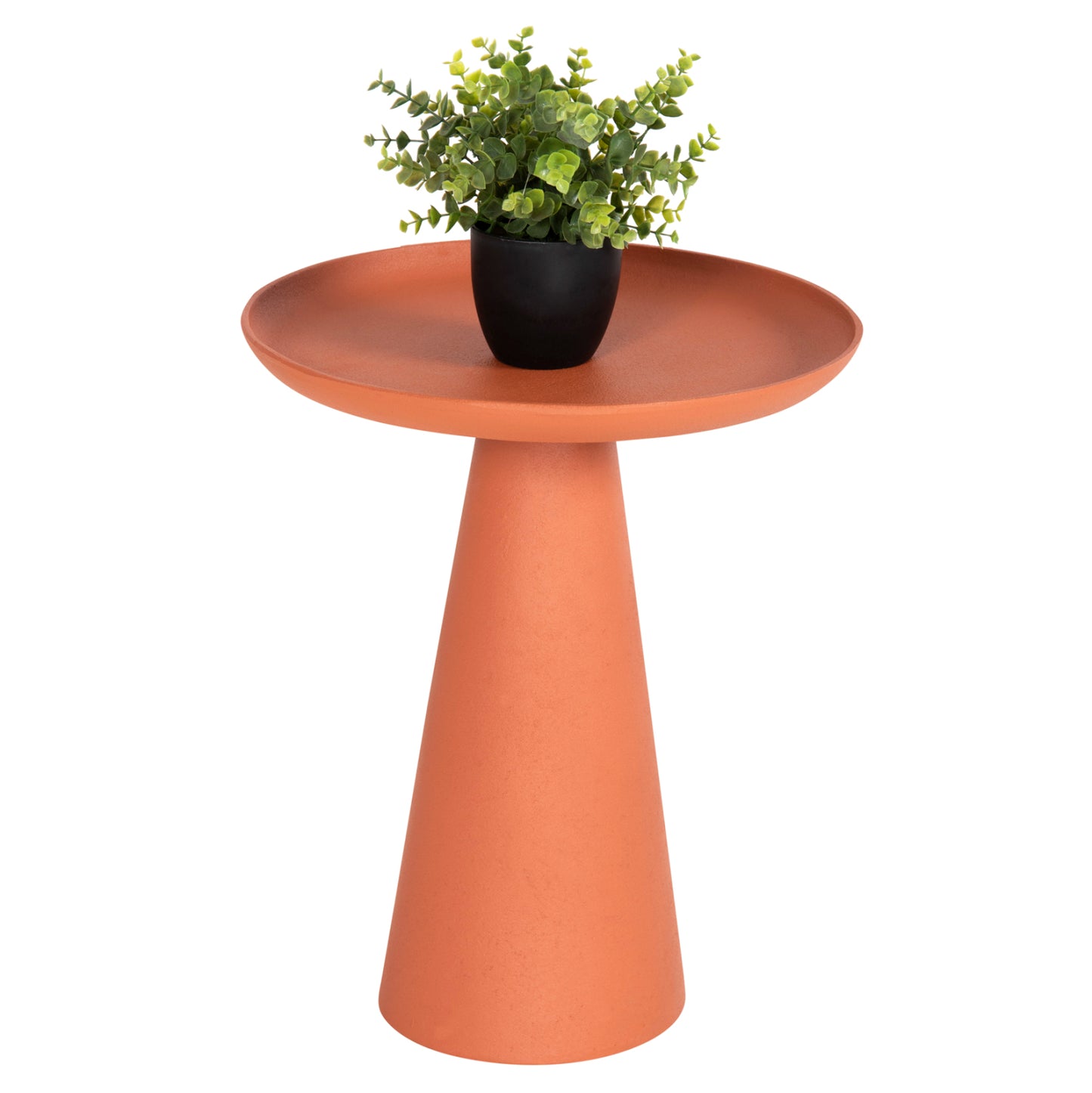 Side Table Delcon Hm4247.06 Metal In Orange Φ39,5x47hcm.