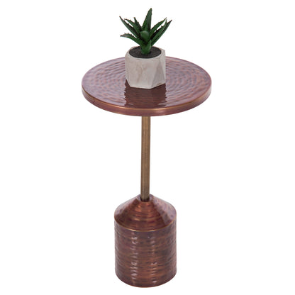 Side Table Bombay Hm4251.06 Metal In Copper Shades Φ25,5x51,5hcm.