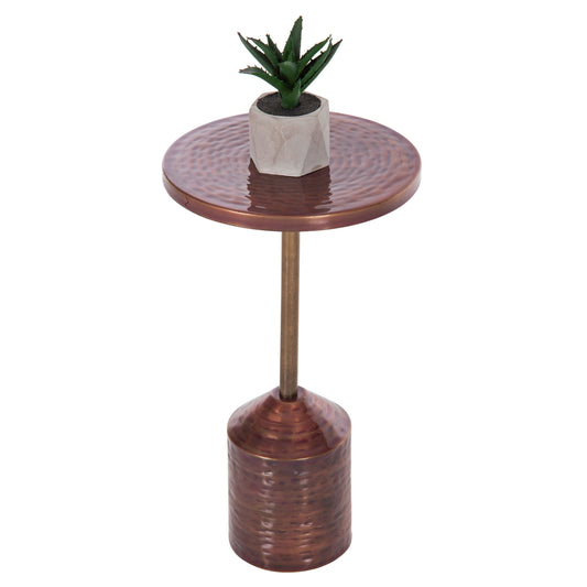 Side Table Bombay Hm4251.06 Metal In Copper Shades Φ25,5x51,5hcm.