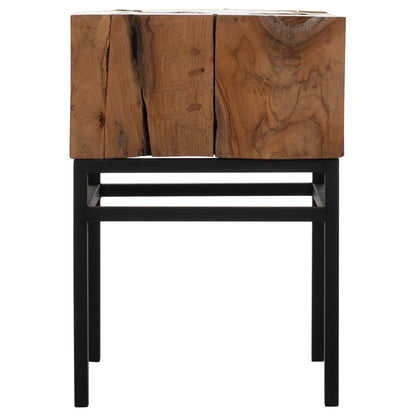 Side Table Pien Hm9353 Square Solid Teak Natural Color 38x38x55h
