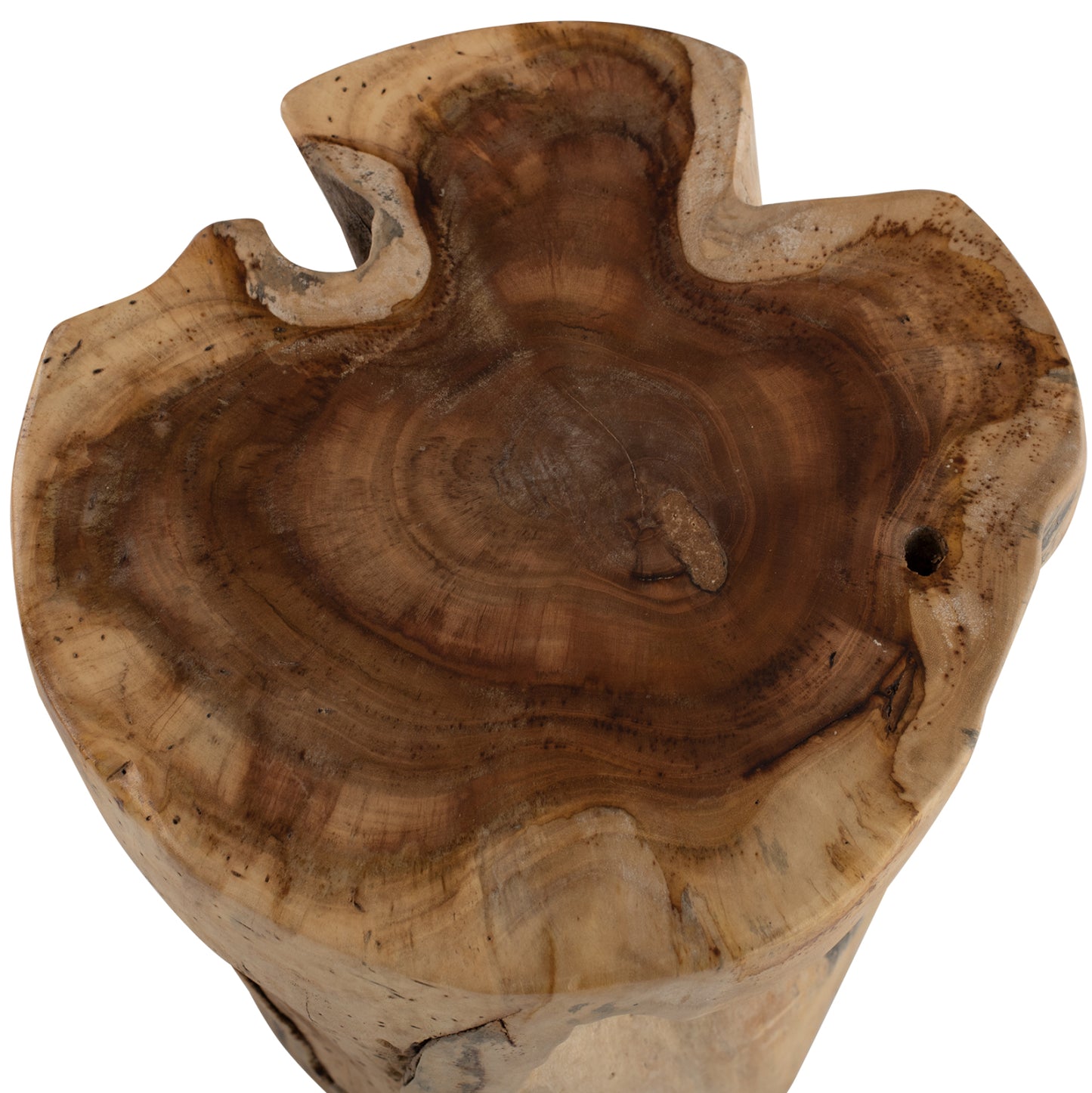 Stump Side Table Tronco Fb99374 Solid Teak Trunk Natural Φ30-35x45