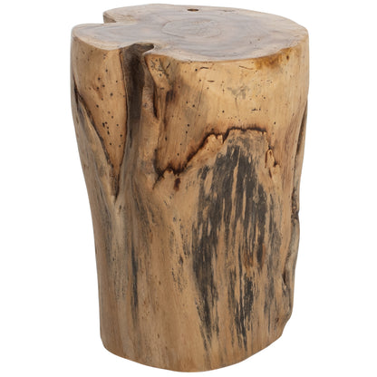 Stump Side Table Tronco Fb99374 Solid Teak Trunk Natural Φ30-35x45