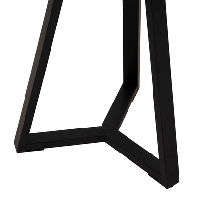 Side Table Hm9587.04 Mdf In Walnut-black Metal Base Φ45x55hcm.