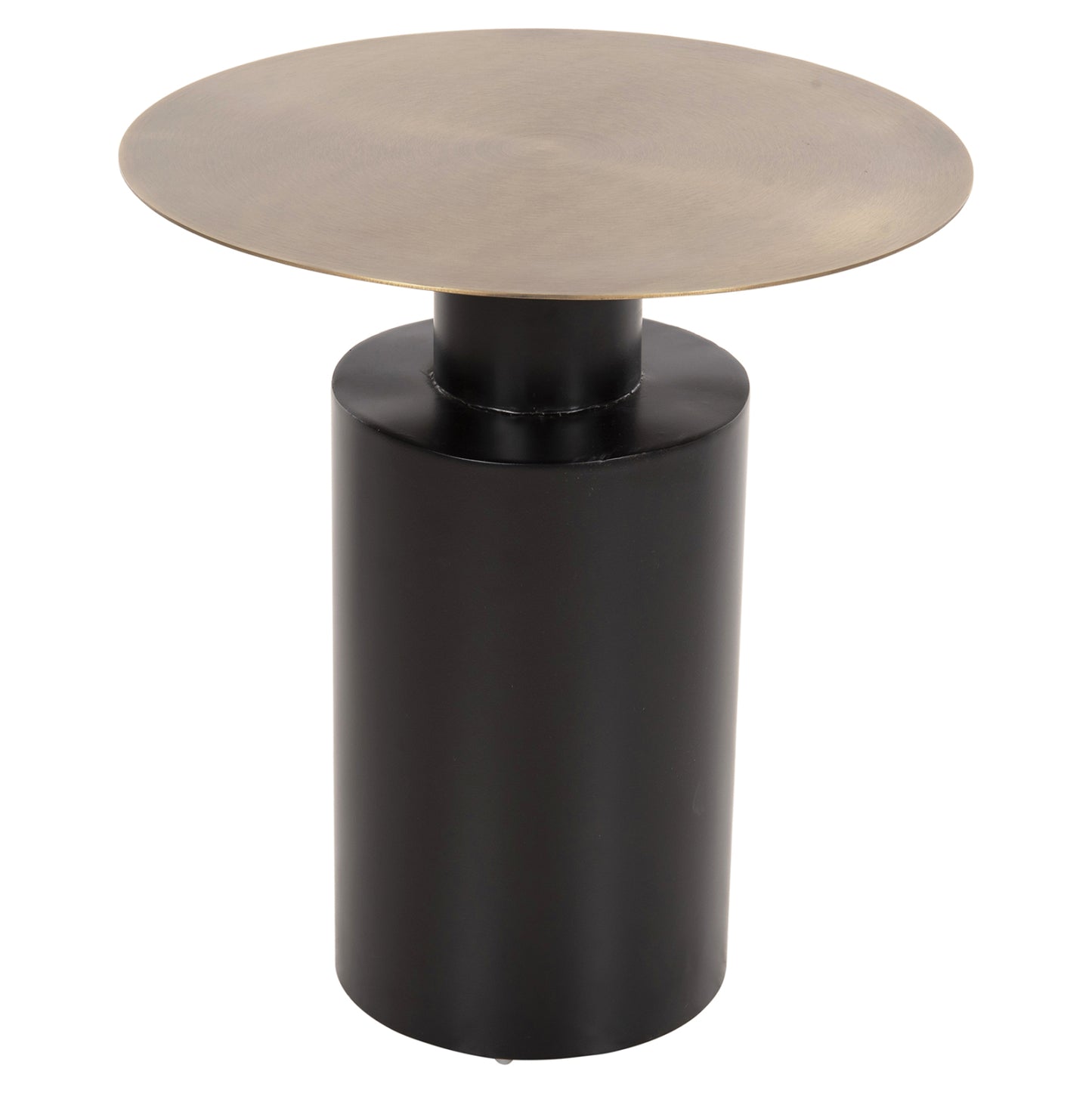 Side Table Round Cutty Hm9723 Metal In Black & Antique Brass Φ51Χ55,5hcm.