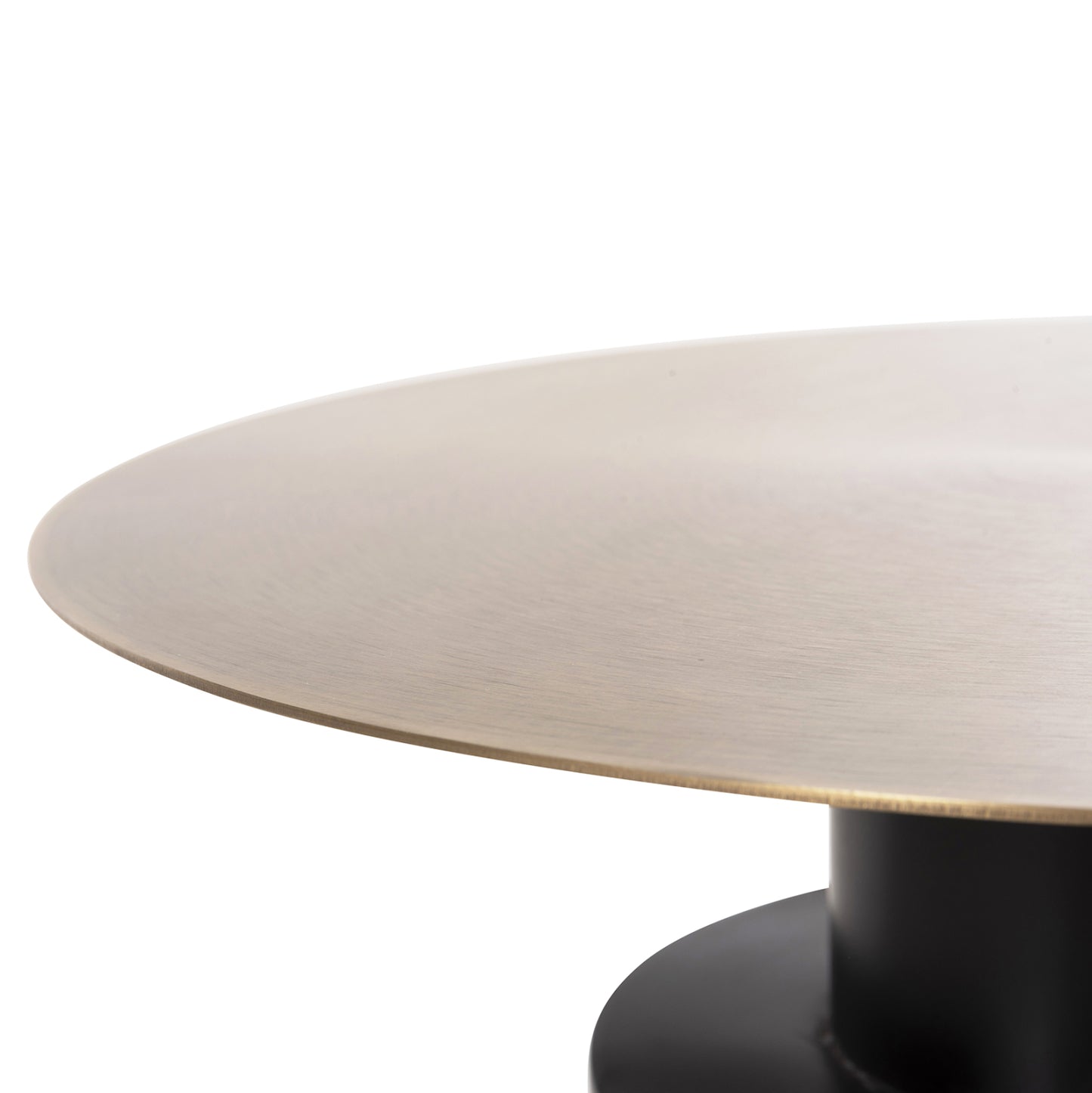 Side Table Round Cutty Hm9723 Metal In Black & Antique Brass Φ51Χ55,5hcm.