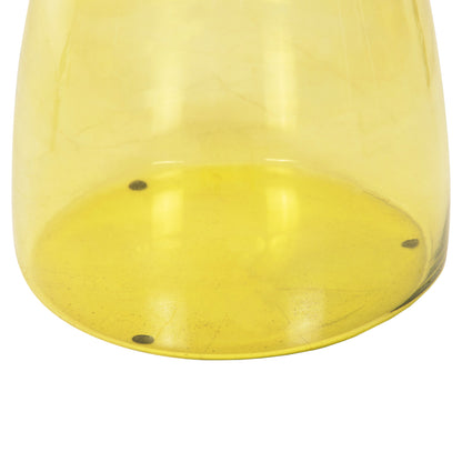 Side Table Rane Hm9731 Light Green Glass Base-metal Top In Gold Φ36x47hcm.