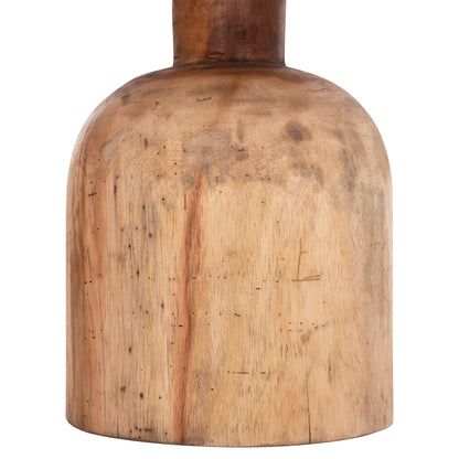 Side Table Round Pumbe Hm9891.11 Solid Suar Wood In Natural Color Φ40x50hcm.