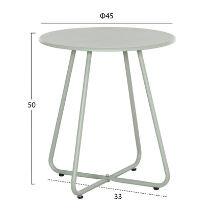 Side Table Round Sammon Hm6271.06 Metal In Pistachio Green Color Φ45x50hcm.