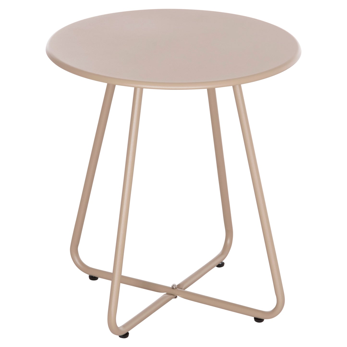 Side Table Round Sammon Hm6271.03 Metal In Cappuccino Color Φ45x50hcm.