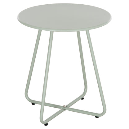 Side Table Round Sammon Hm6271.06 Metal In Pistachio Green Color Φ45x50hcm.