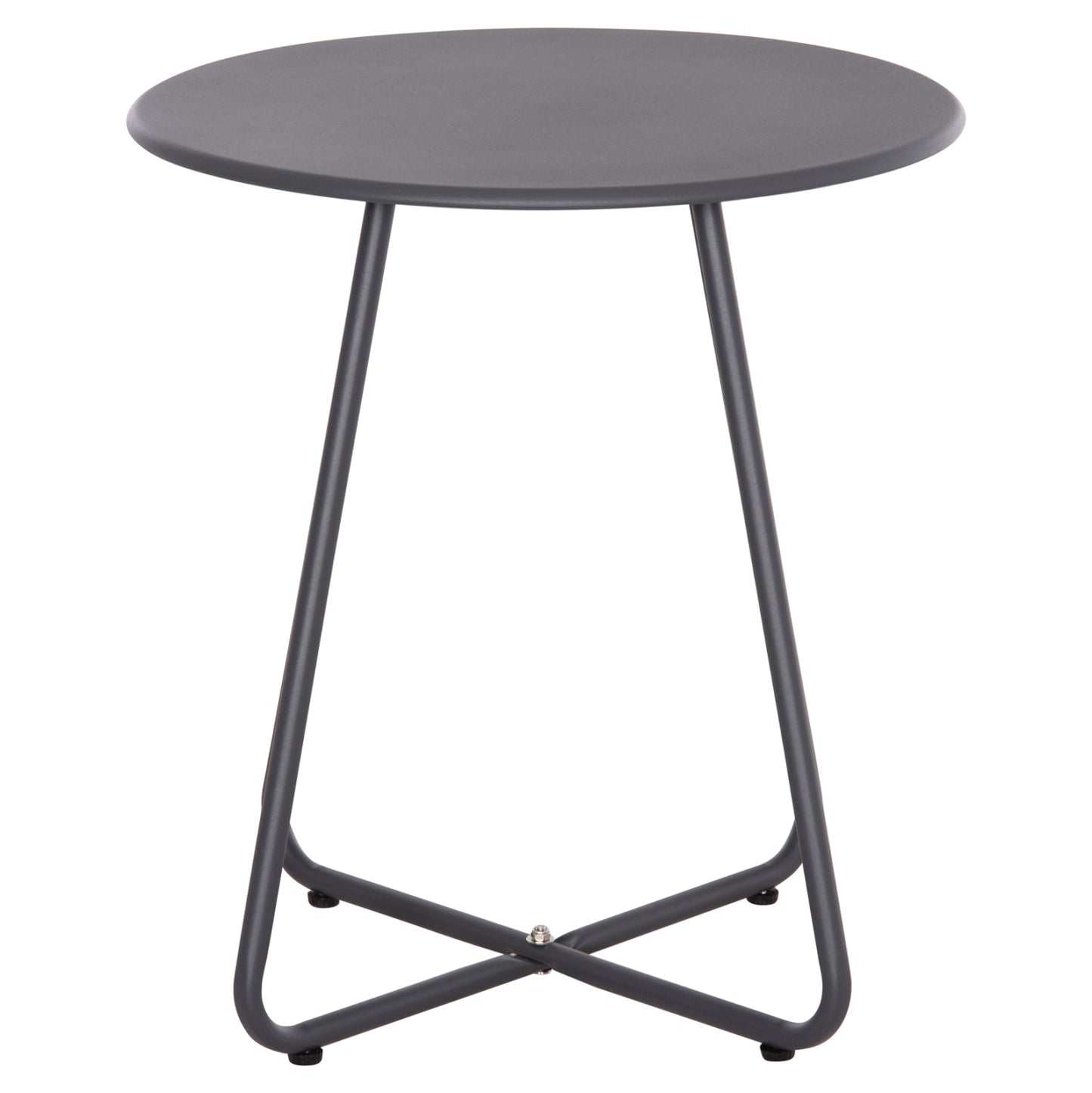 Side Table Round Sammon Hm6271.01 Metal In Grey Color Φ45x50hcm.