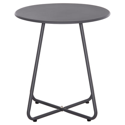 Side Table Round Sammon Hm6271.01 Metal In Grey Color Φ45x50hcm.