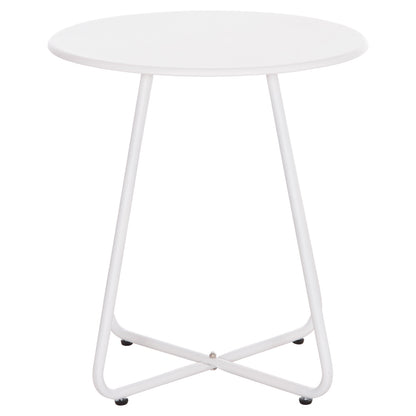 Side Table Round Sammon Hm6271.02 Metal In White Color Φ45x50hcm.