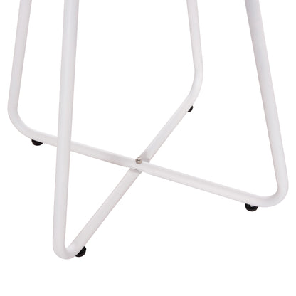 Side Table Round Sammon Hm6271.02 Metal In White Color Φ45x50hcm.