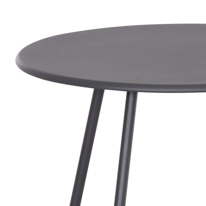 Side Table Round Sammon Hm6271.01 Metal In Grey Color Φ45x50hcm.