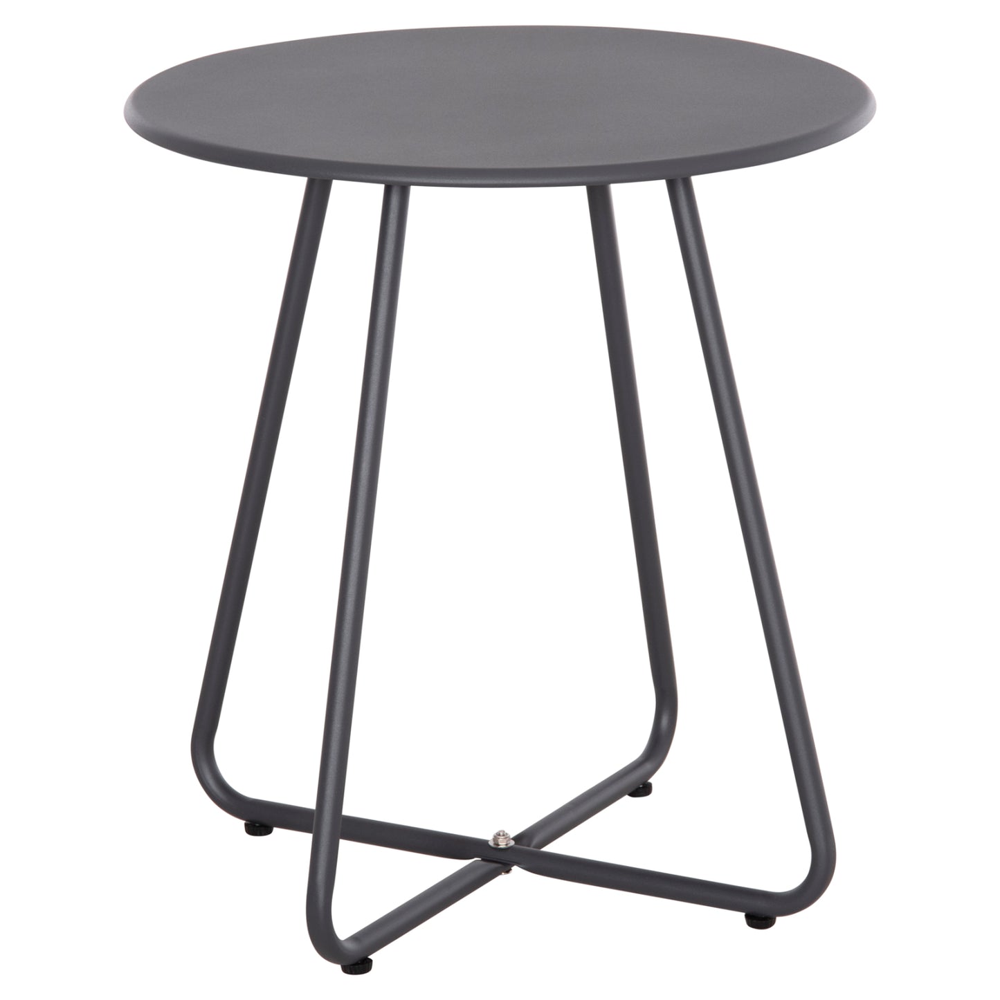 Side Table Round Sammon Hm6271.01 Metal In Grey Color Φ45x50hcm.