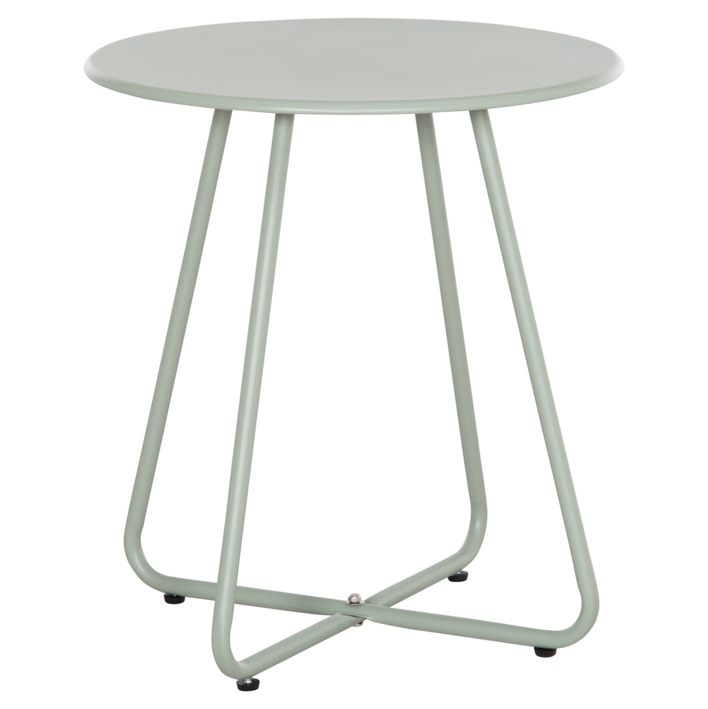 Side Table Round Sammon Hm6271.06 Metal In Pistachio Green Color Φ45x50hcm.