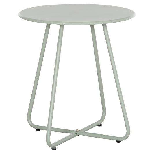 Side Table Round Sammon Hm6271.06 Metal In Pistachio Green Color Φ45x50hcm.