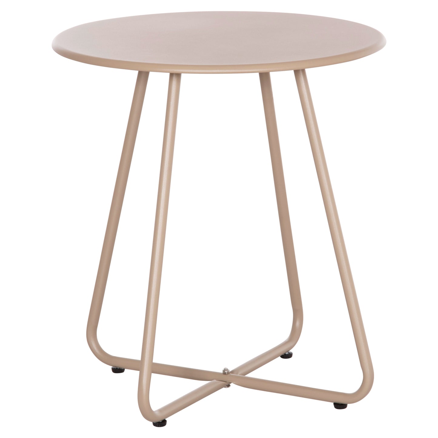 Side Table Round Sammon Hm6271.03 Metal In Cappuccino Color Φ45x50hcm.
