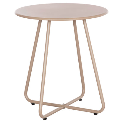 Side Table Round Sammon Hm6271.03 Metal In Cappuccino Color Φ45x50hcm.