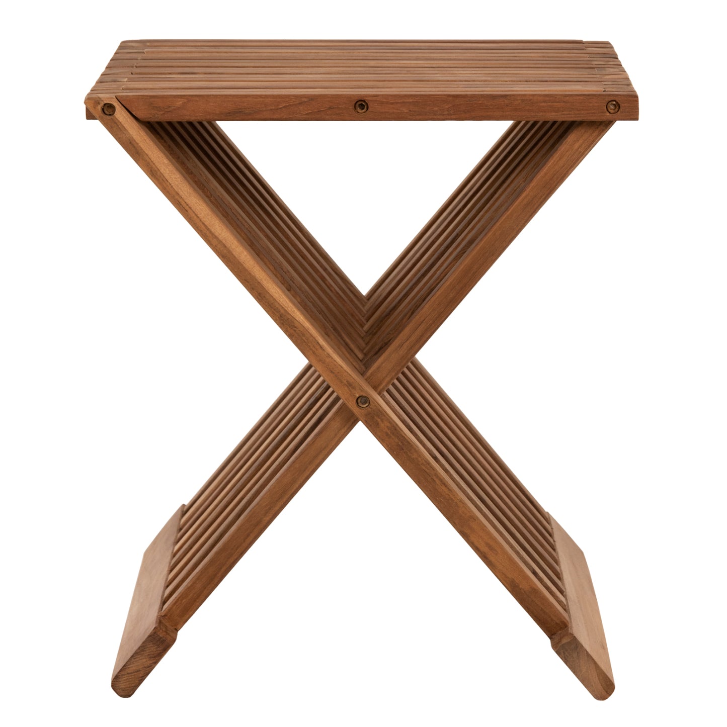 Side Table Hm7896 Foldable Made Of Teak Wood In Natural Color 40x33x45hcm.