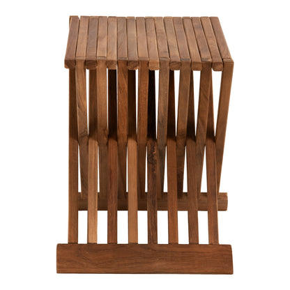 Side Table Hm7896 Foldable Made Of Teak Wood In Natural Color 40x33x45hcm.