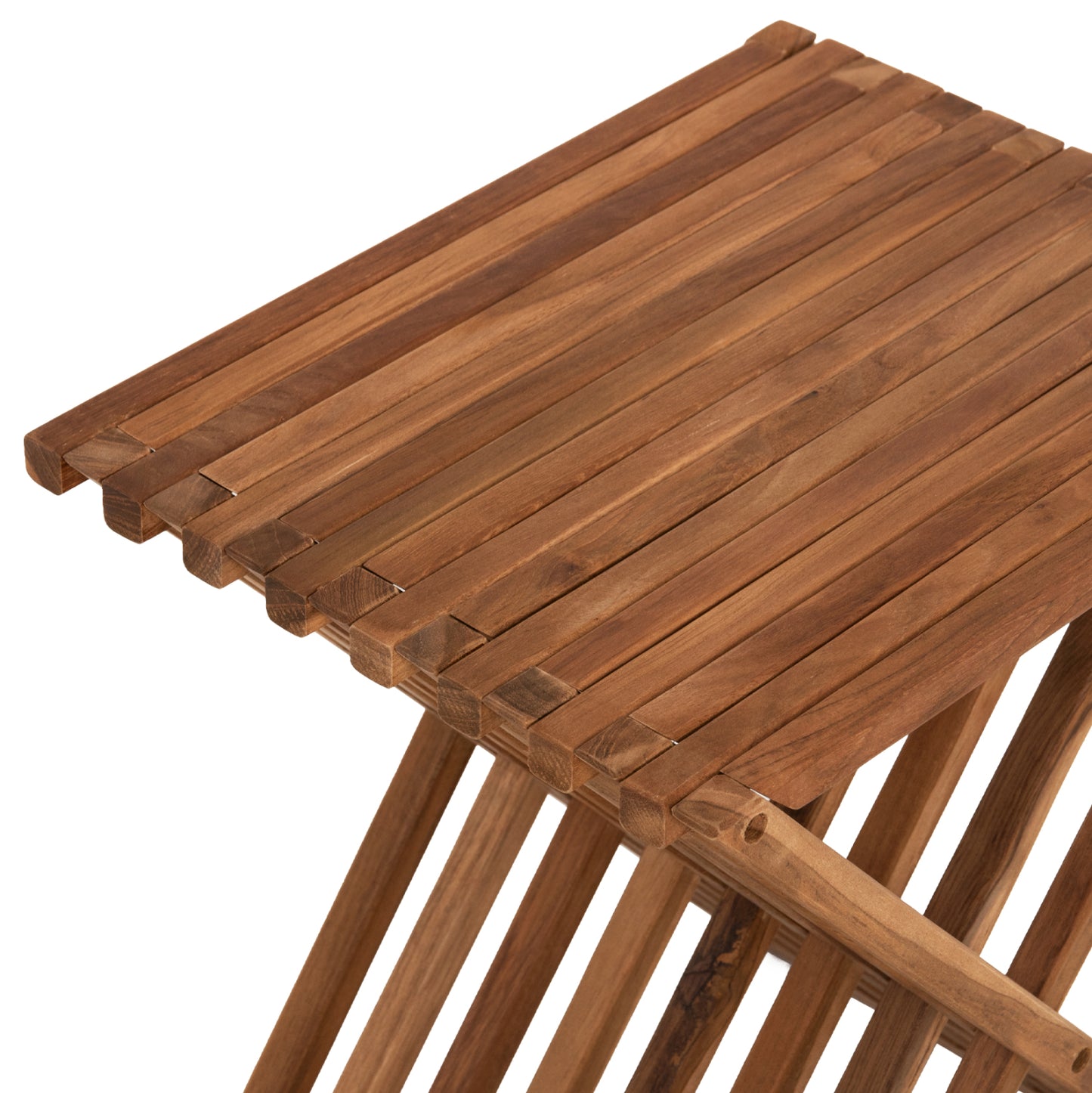 Side Table Hm7896 Foldable Made Of Teak Wood In Natural Color 40x33x45hcm.