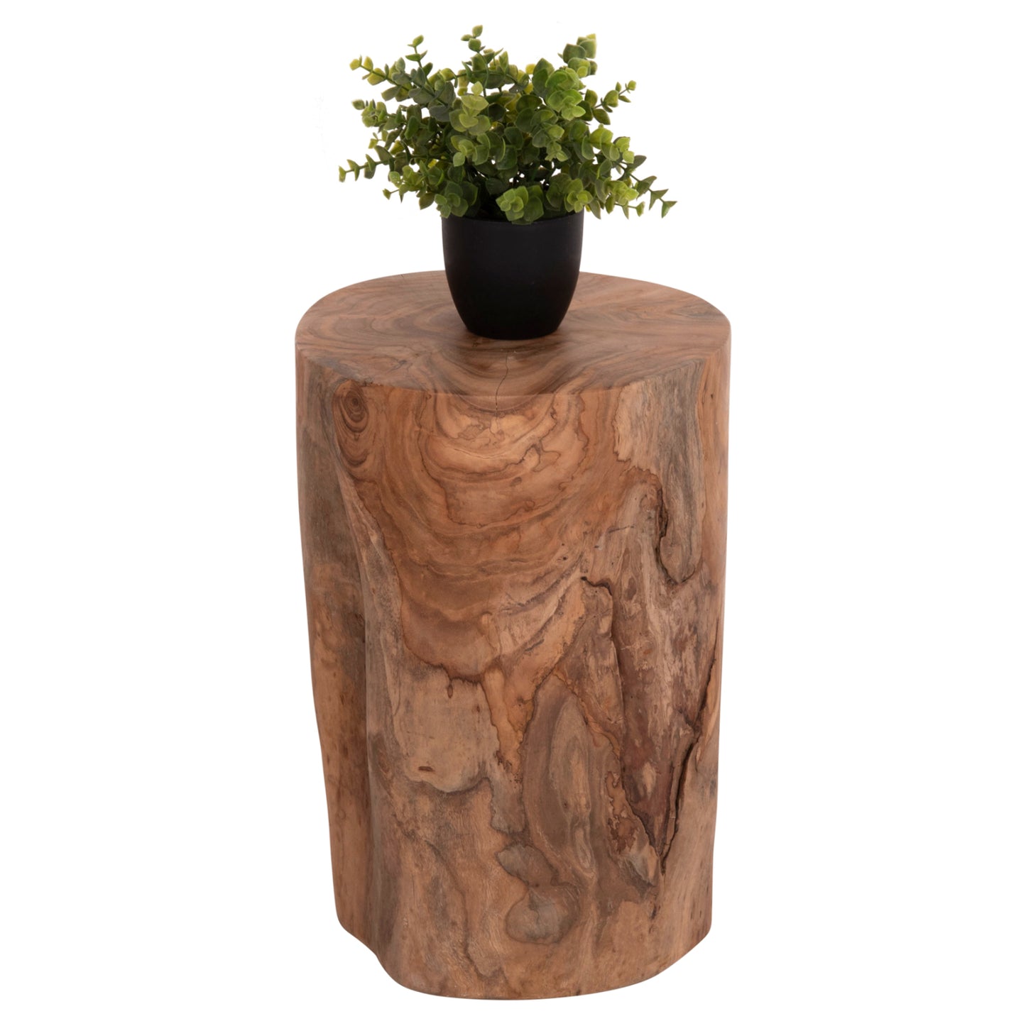 Side Table/stool Tronco Hm9374.21 Teak Wood--natural Color Φ30x45hcm.