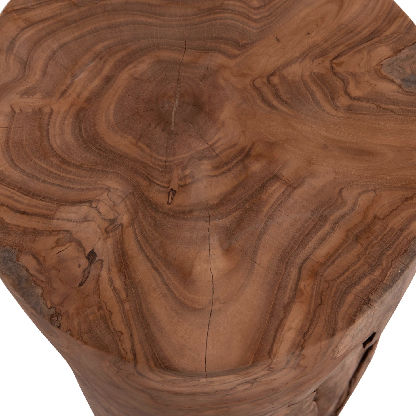 Side Table/stool Tronco Hm9374.21 Teak Wood--natural Color Φ30x45hcm.