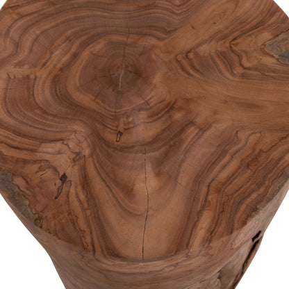 Side Table/stool Tronco Hm9374.21 Teak Wood--natural Color Φ30x45hcm.