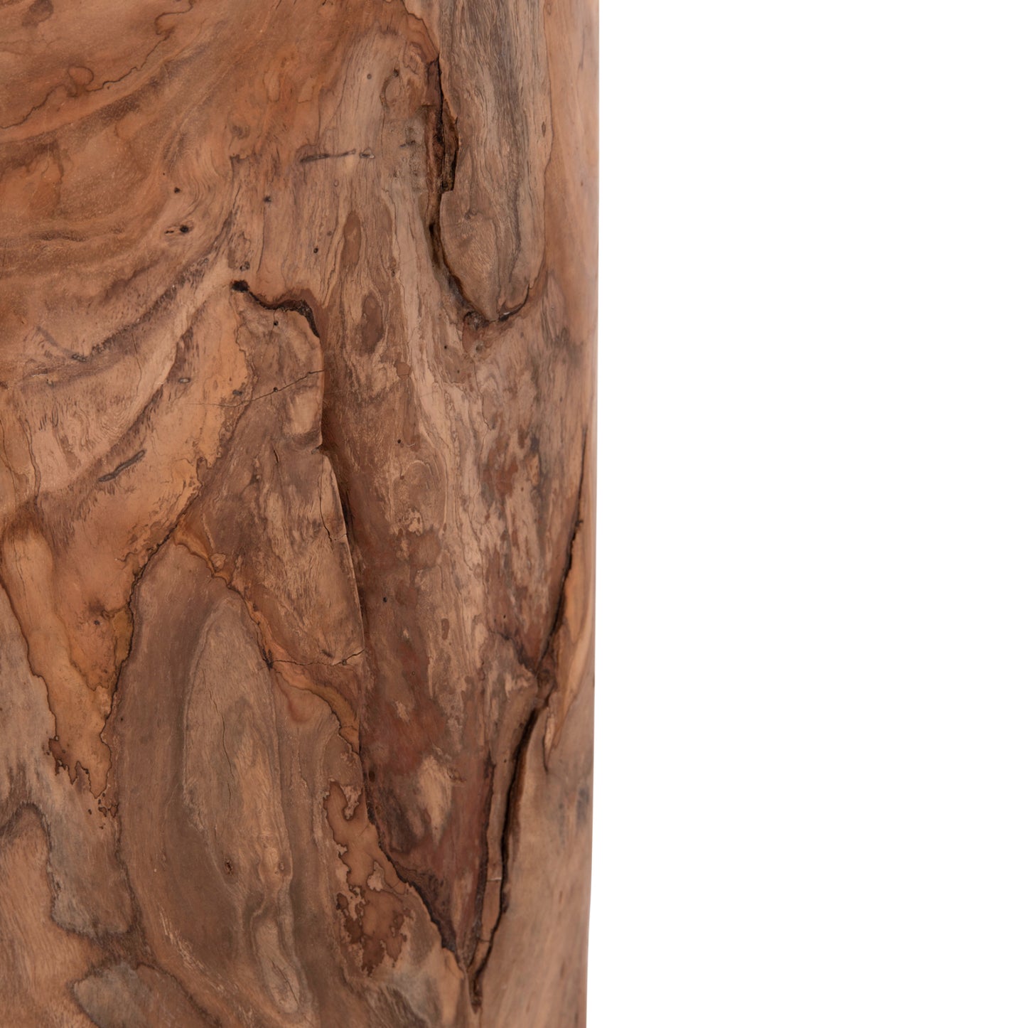 Side Table/stool Tronco Hm9374.21 Teak Wood--natural Color Φ30x45hcm.