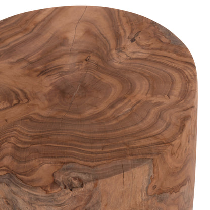 Side Table/stool Tronco Hm9374.21 Teak Wood--natural Color Φ30x45hcm.