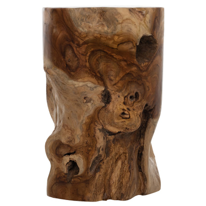 Side Table/stool Round Solid Teak Wood Natural Color Φ30x45hcm.hm9350