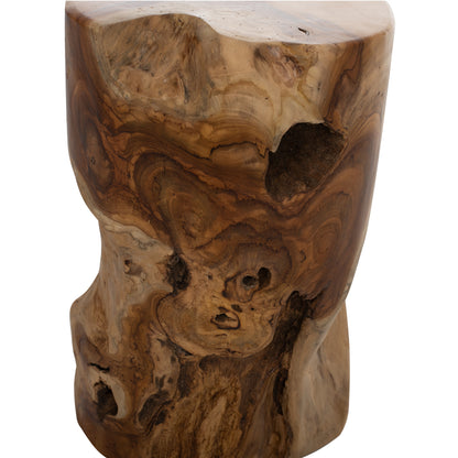 Side Table/stool Round Solid Teak Wood Natural Color Φ30x45hcm.hm9350