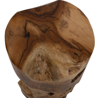 Side Table/stool Round Solid Teak Wood Natural Color Φ30x45hcm.hm9350