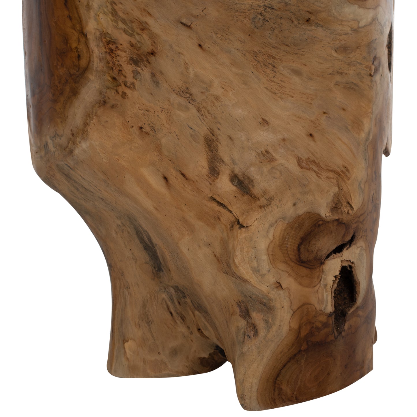 Side Table/stool Round Solid Teak Wood Natural Color Φ30x45hcm.hm9350
