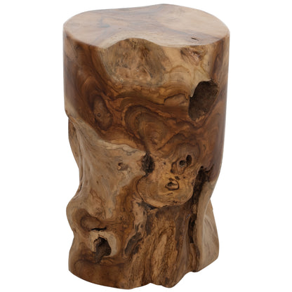 Side Table/stool Round Solid Teak Wood Natural Color Φ30x45hcm.hm9350