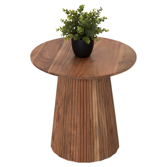 Side Table Round Groot Hm9698 Solid Acacia-natural Color Φ45x44hcm.
