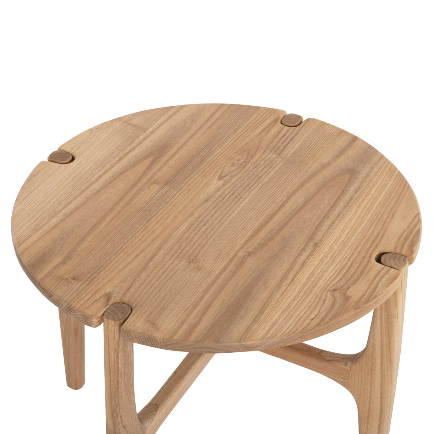 Side Table Round Katal Hm9932 Sungkai Wood In Natural Color Φ59,5x50,5hcm.