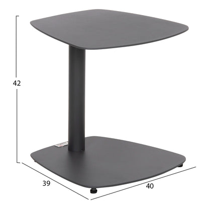 Sunbed Side Table Caret Hm6563.01 Aluminum In Grey 40x39x42hcm.